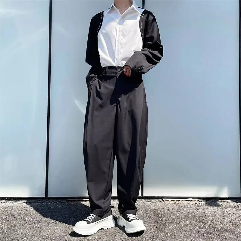 

New Pants Men's And Suit Personality Autumn Spring Adjustable Leg Dark Yamamoto Style Fashion Leisure Loose Large Pants