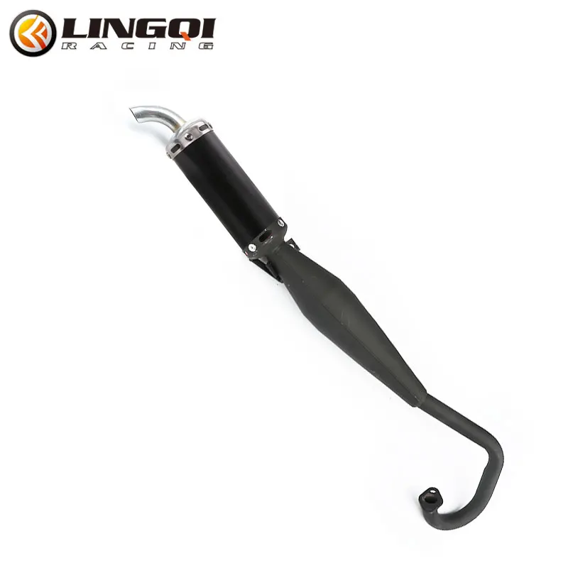 LINGQI RACING 43cc 47cc 49cc Engine Parts Exhaust Full System Muffler Silencers Contact Pipe For 2 Stroke Dirt Pocket Bike