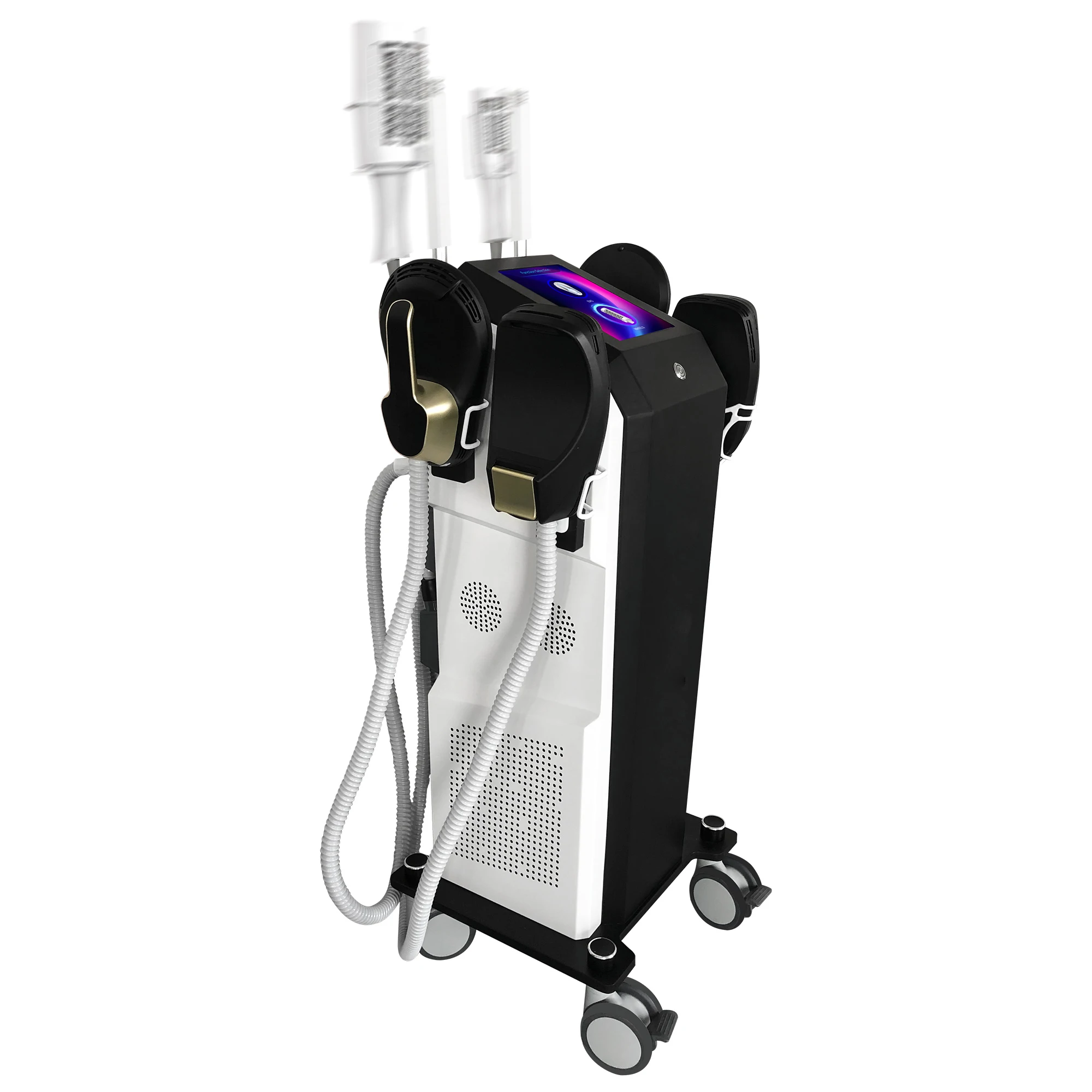 NEW taixl Power 6500W 14 Tesla NEO Hi-emt EMS Body Sculpt Machine with 4Handles and Pelvic Stimulation Pad Optional EMStaixl