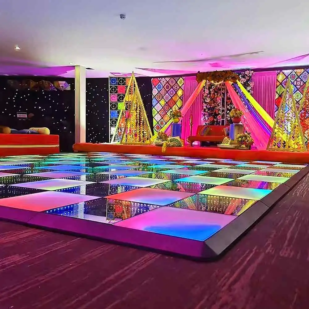 

Stage Light Remote Control Glass Magnetic Interactive Mirror Panel 3D for Wedding Party LED Dance Floor