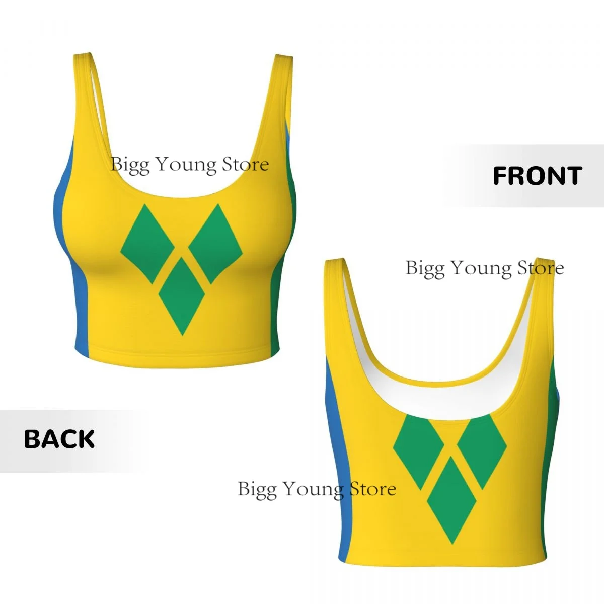 Sports Bra Women Running Yoga Clothes Vest Saint Vincent Flag Gathering Fitness Vest