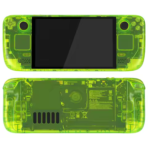 eXtremeRate DIY Full Set Buttons for Steam Deck OLED - Clear Lime Green