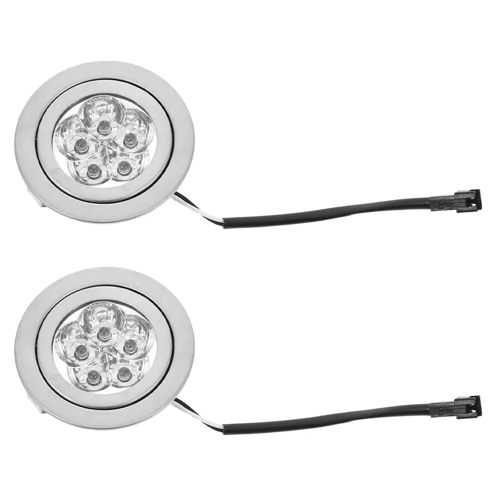 2pcs LED Kitchen Range Appliance Glass Stove Stove Replacement Hood Light Strip Cooktop Lighting Efficient Round Design