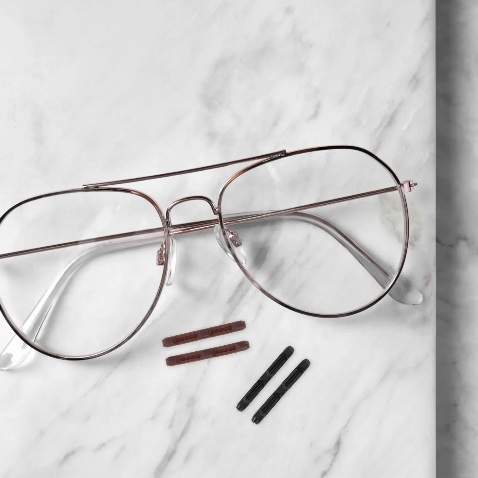 4Pairs Eyeglass Temple Tips Silicone Anti-Slip Comfortable Fit Universal Replacement Sleeves for Sunglasses Eyewear Protection