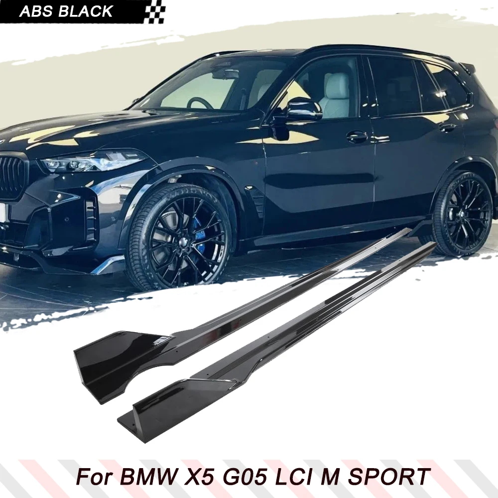 

Gloss Black Car Racing Side Skirts Extensions Lip For BMW X5 G05 LCI M Sport 2024 Auto Side Door Bumper Lip Apron Body Kits ABS