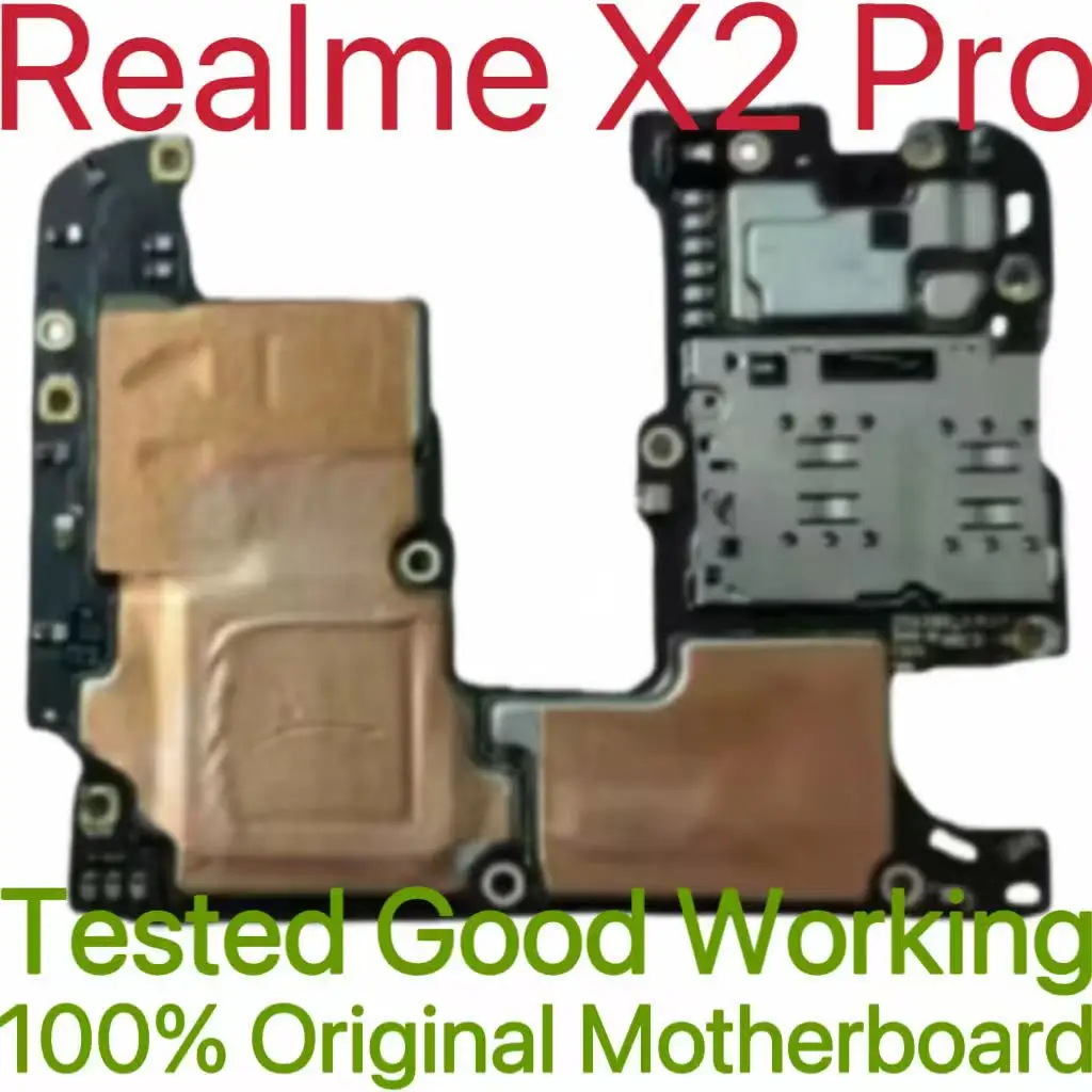Original Unlocked Main Board For Realme X2 Pro Mainboard Motherboard Unlocked With Chips Circuits Flex Cable