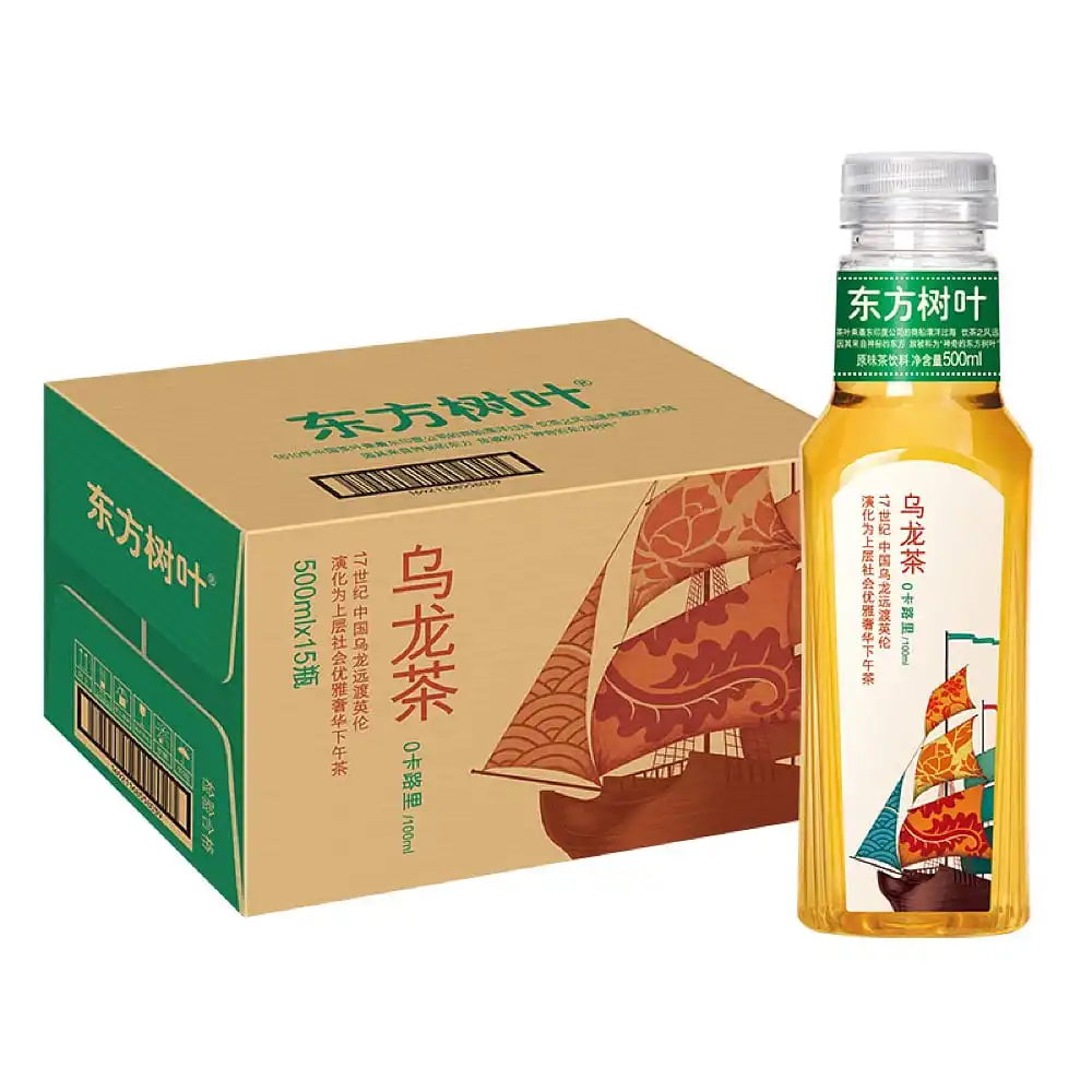 Nongfu 용수철 오리엔탈 잎 무설탕 우롱차, 케이스 당 500ml * 15 병