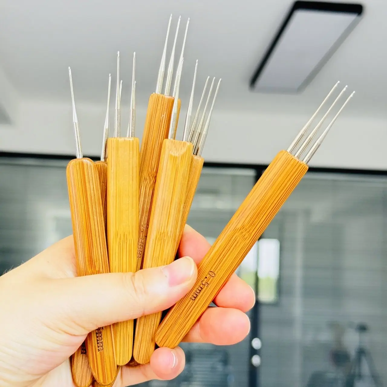 0.5Mm 0.75Mm Dreadlock Needle Crochet Hook For Dread Hair Dreadlocks Accessories Hook Needle For Crochet Braids Hair Tools