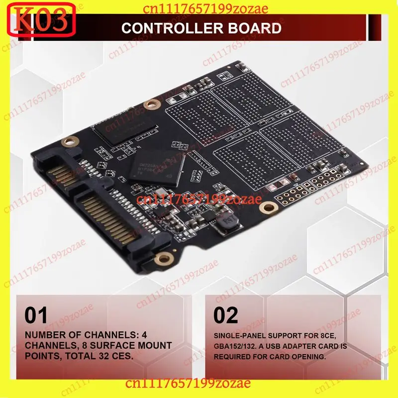 K03 SATA 3.0 6Gbps SM2258H SSD Controller Board 8‑Patch PCB Flash Module For 2.5‑Inch Solid State Drive