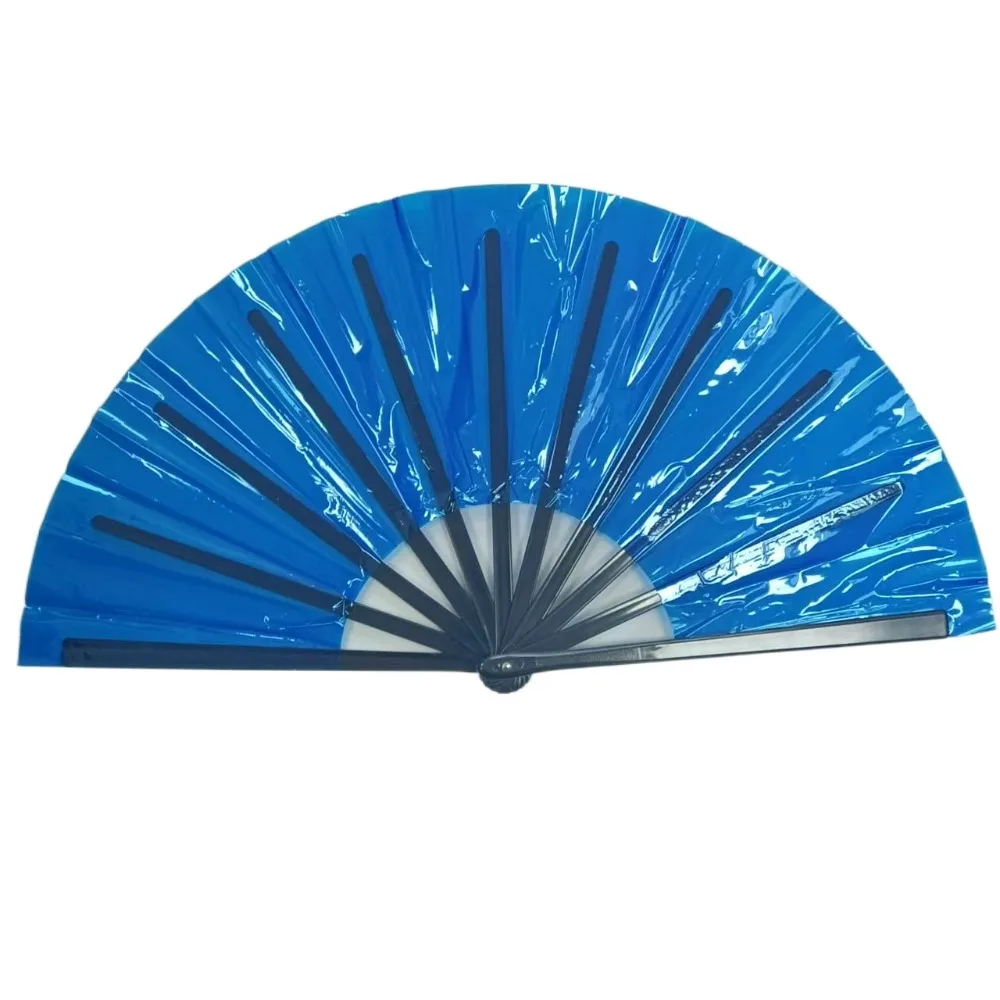 

Durable Laser Large Folding Hand Fan Exquisite Plastic Handheld Fan Wear Resist Reflective Hand Fan Outdoor Event