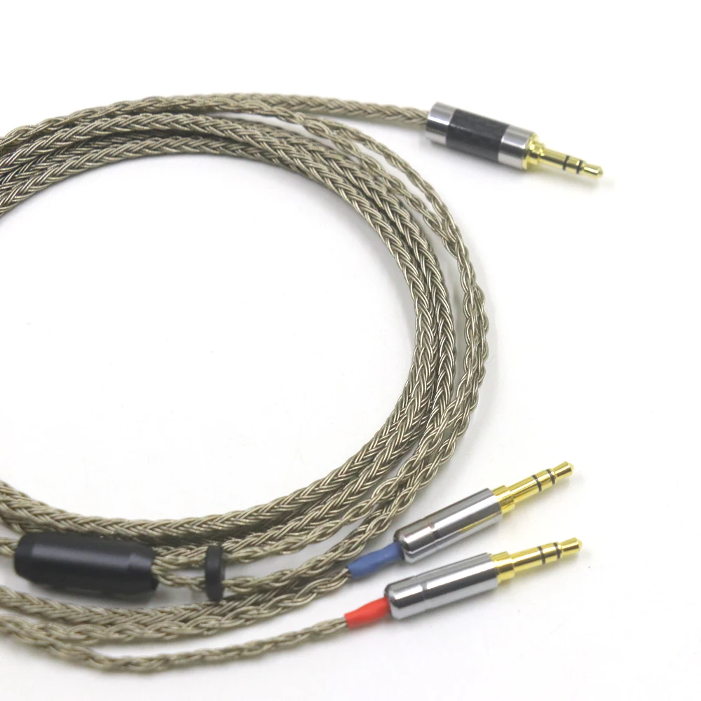 

16 Core LITZ 7N OCC Silver Plated Graphene 2x3.5mm for Hifiman SUNDARA he400i he400s HE560 Denon AH-5200 7200 Headphone Cable