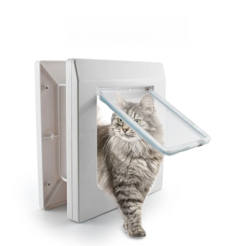 Pet Safe Door Thickened Plastic Household Cat Flap Door Creative Indoor Durable Lockable Kitten Doors Sturdy Pets Furniture