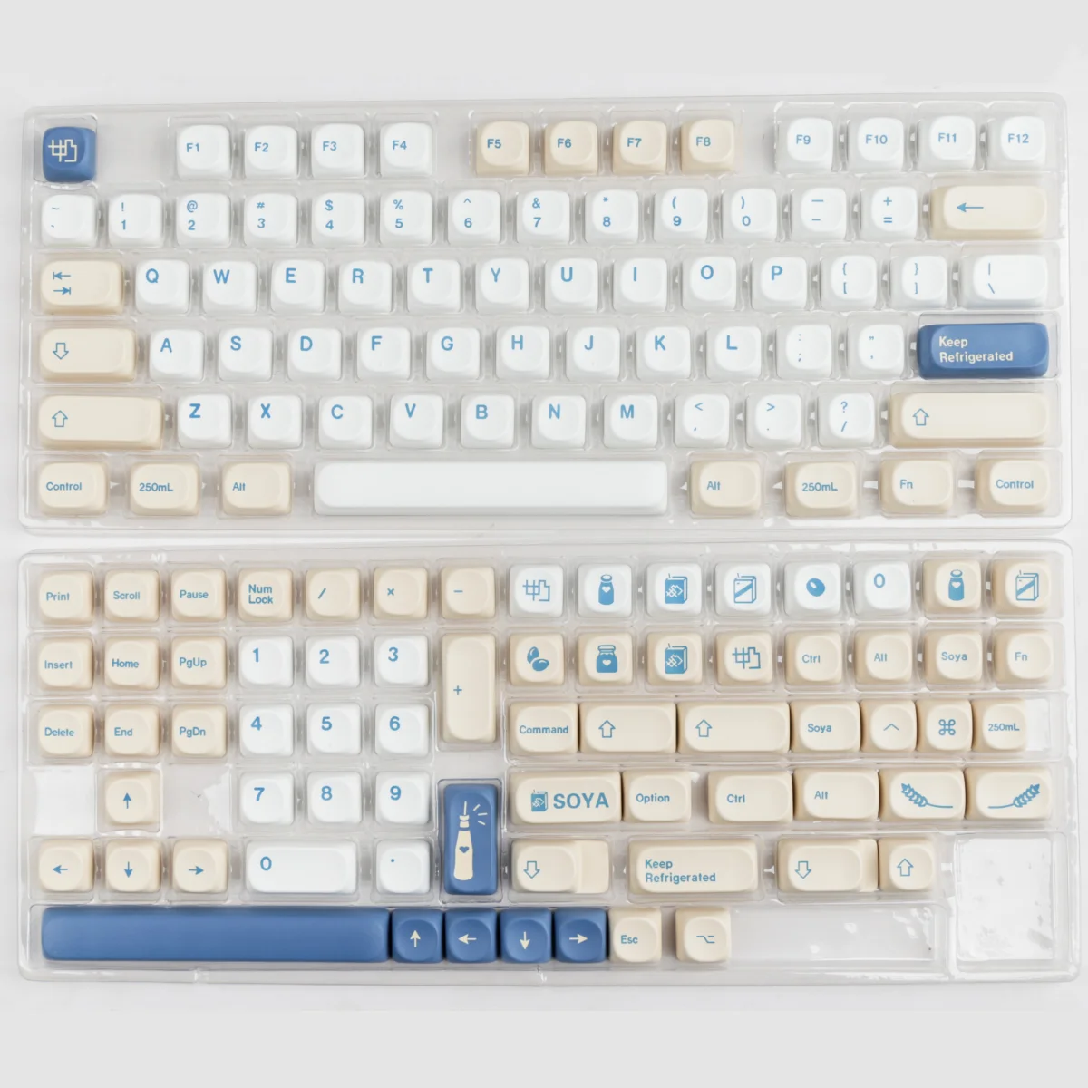 High Quality MOA Profile Soy Milk PBT Keycaps Dye Sub Keycap 143 Keys For Cherry Mx Switch Gaming Mechanical Keyboard Key Caps