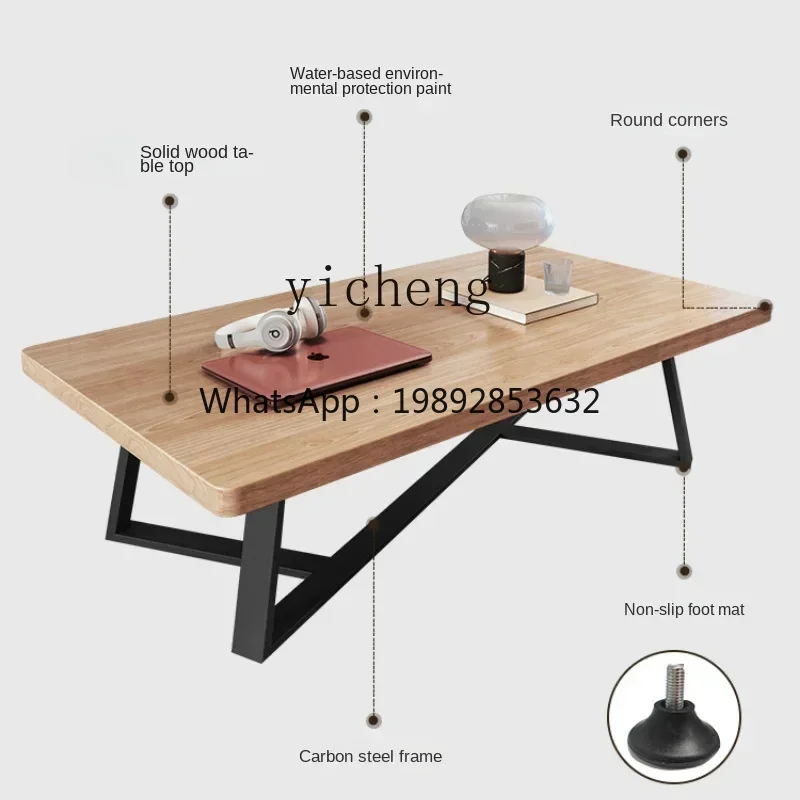ZZ Solid Wood Coffee Table Light Luxury Modern Simple Home Small Table Small Apartment Minimalist Tea Making Table
