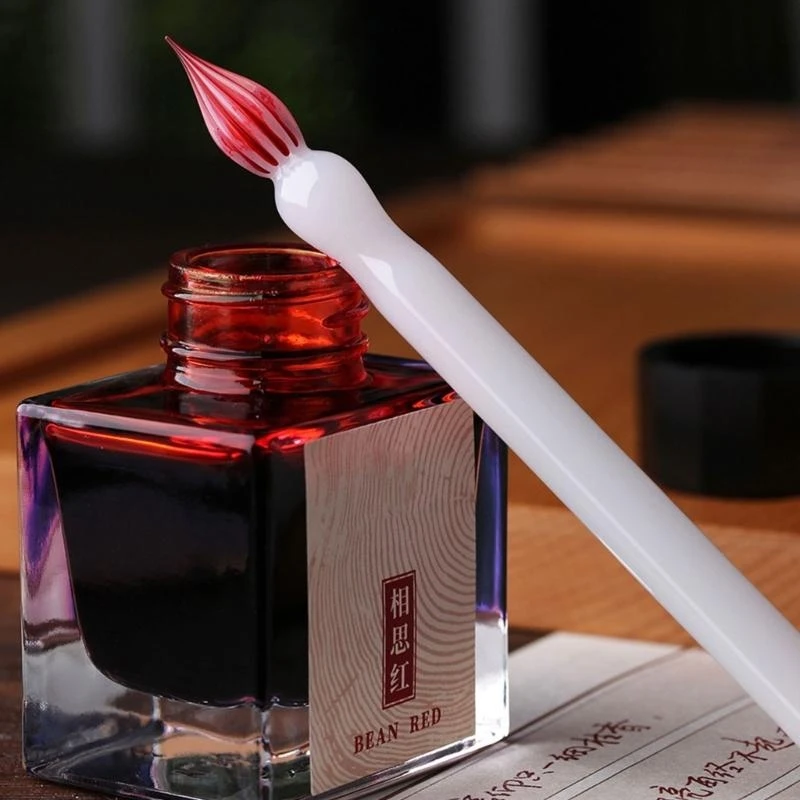 Vintage Glass Dip Pen Short Glass Pen For Adult Dip Pen