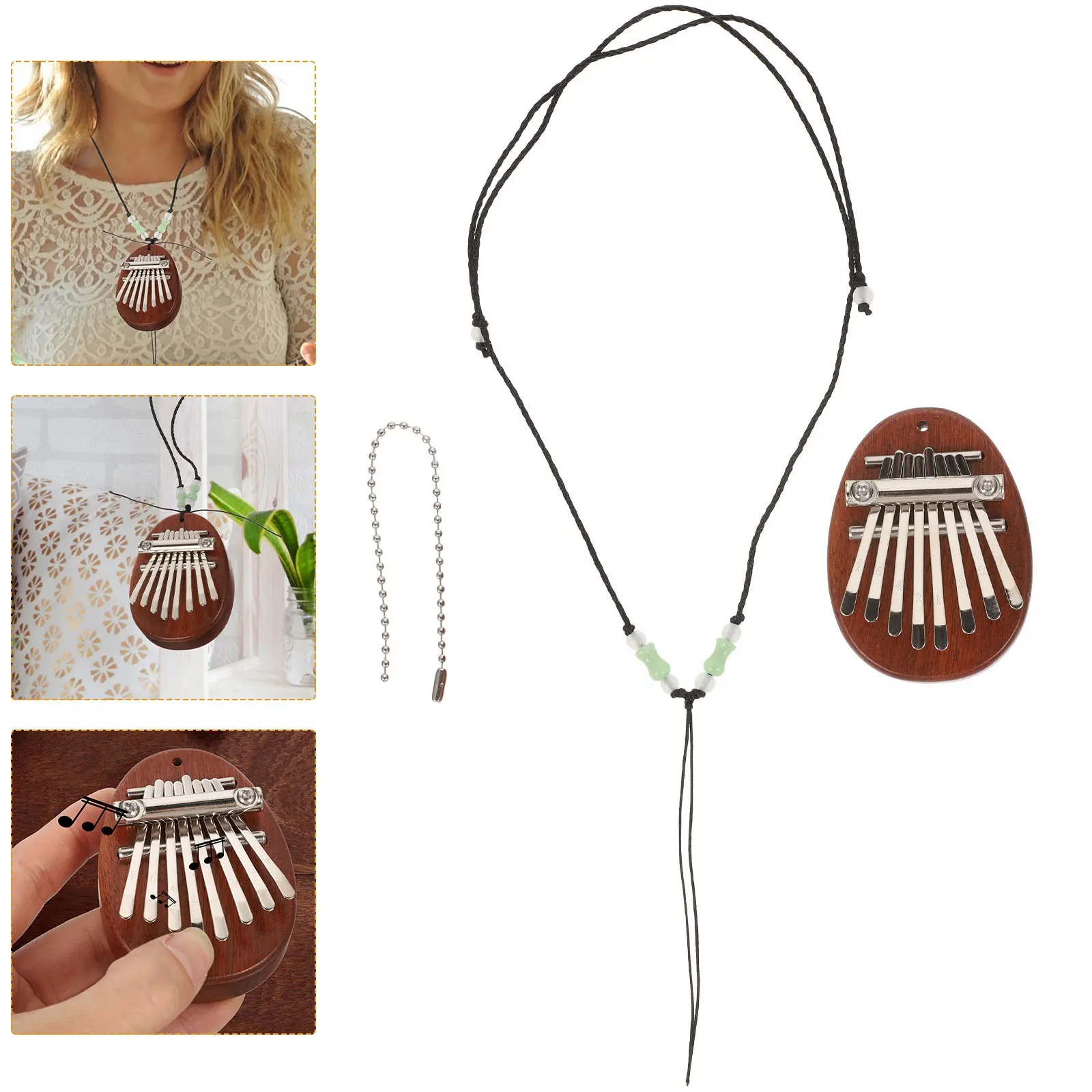 

Finger Piano Mini Kalimba for Music Lovers Portable Wood Tongue Drum Ideal Gift for