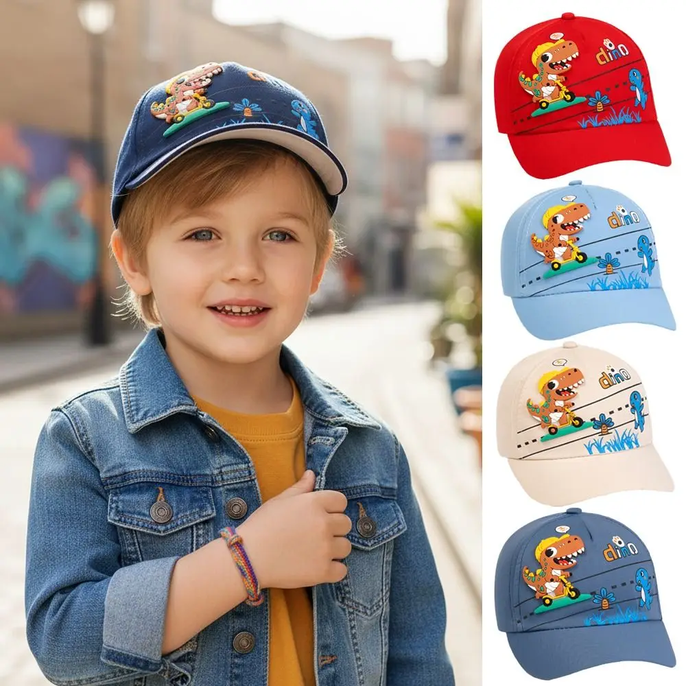 

Fashion Cute Kids Dinosaur Baseball Cap Breathable Adjustable Child Sun Hat Cotton Cartoon Baseball Cap Gifts