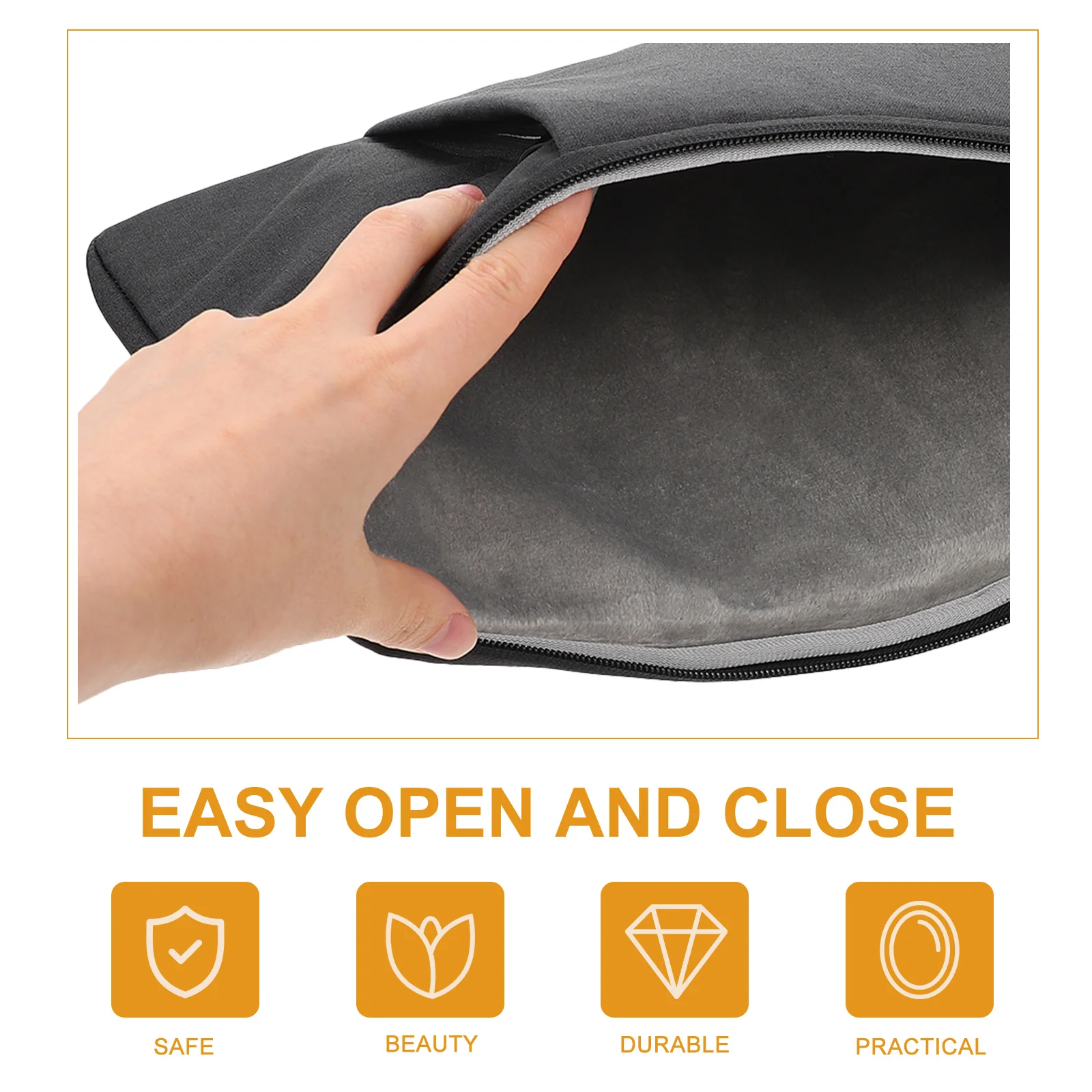 

14 Inch Laptop Bag Waterproof Wear-Resistant Pc Organizer Portable Laptop Case for Business Trip Lightweight Dustproof Storage