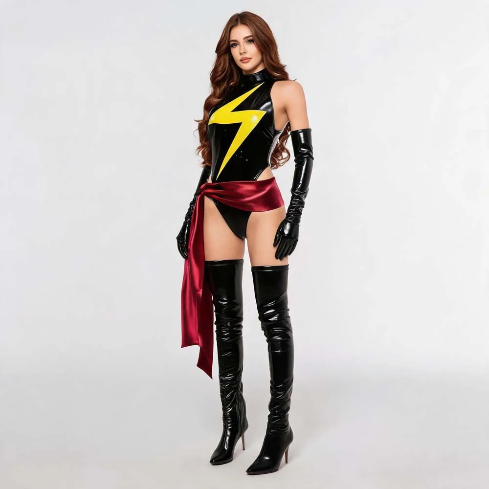 Carol Danvers Jumpsuit Cosplay Costumes Anime Character Halloween Party Costume Performance Clothes for Adults view 5