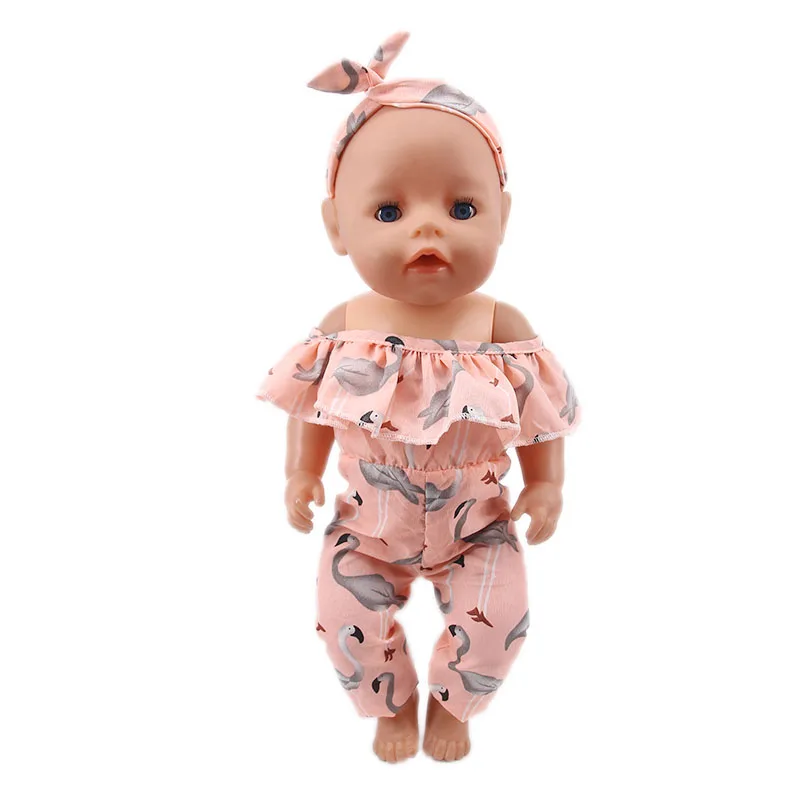 43 cm Reborn Nieuwe Geboren Babypop Kleding Eenhoorn Flamingo Fanny Cartoon Pop Accessoires 18 inch Poppenkleertjes Amerikaans meisje Speelgoed