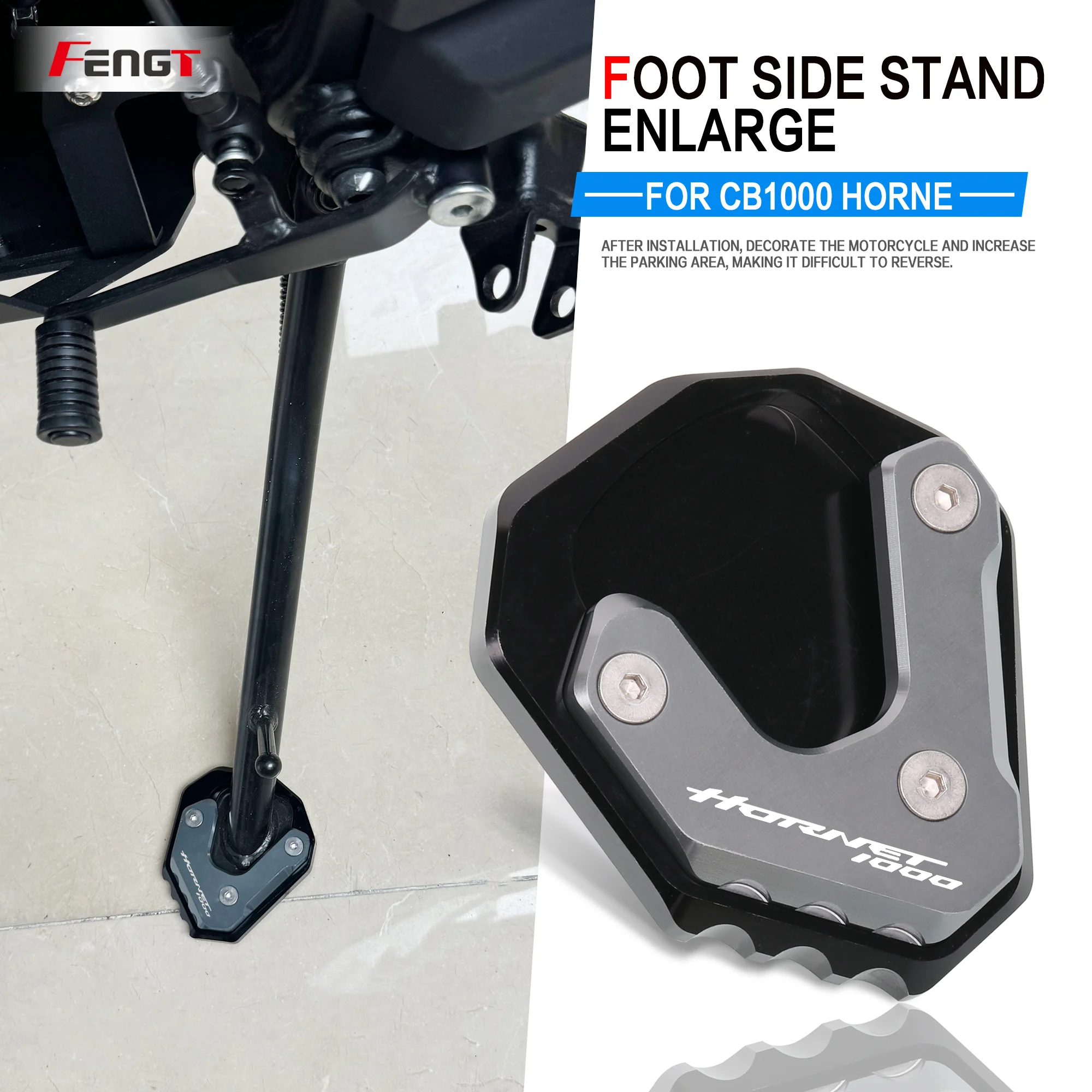 

For HONDA CB1000 Hornet CB 1000 SP 2024 2025 Motorcycle CNC Foot Side Stand Kickstand Enlarger Extension Pad Support Plate