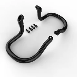 YUNTANMT Gloss black and Chrome Motorcycle Front Engine Guard Highway Crash Bar For Indian Chief Dark Horse Bobber 2022-2024