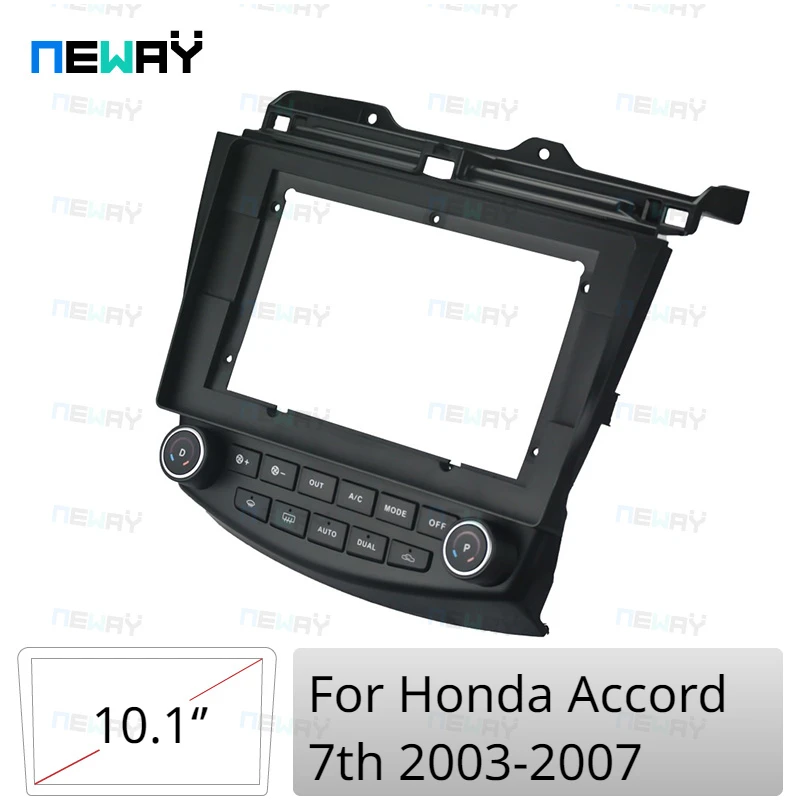 Car DVD Frame Audio Fitting Adaptor Dash Trim Facia Panel 10.1inch Radio Player For Honda Accord 7th 2003-2007