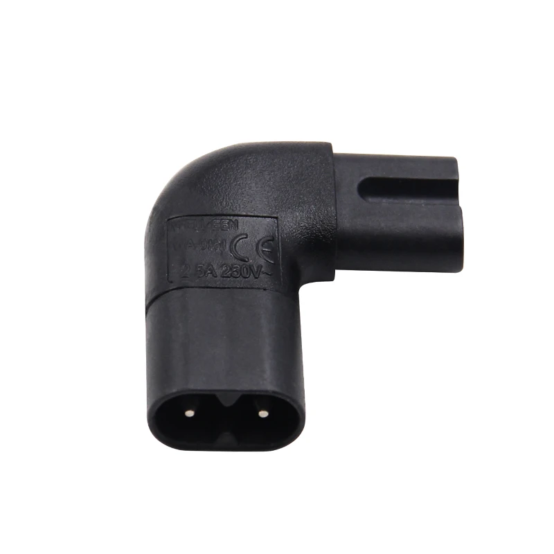 الشكل 8 IEC 320 IEC320 iec C7 إلى C8 90 درجة اليسار واليمين الزاوية التيار المتناوب محول الطاقة ذكر أنثى تمديد موصل