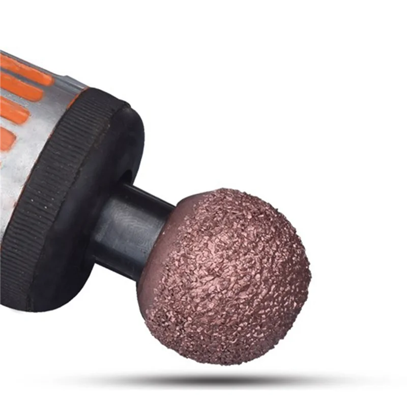 AC88-6X Car Tire Repair Grinding Head Coarse Grit Buffing Wheel With Linking Rod Tire Repair Tools 22Mm Ball With Round Rod