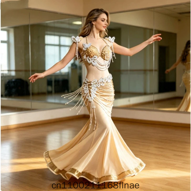 Customized Belly Dance Costume Performance Dress New Mirad High End Colorful Sexy Butt Hugging Fish Tail Skirt