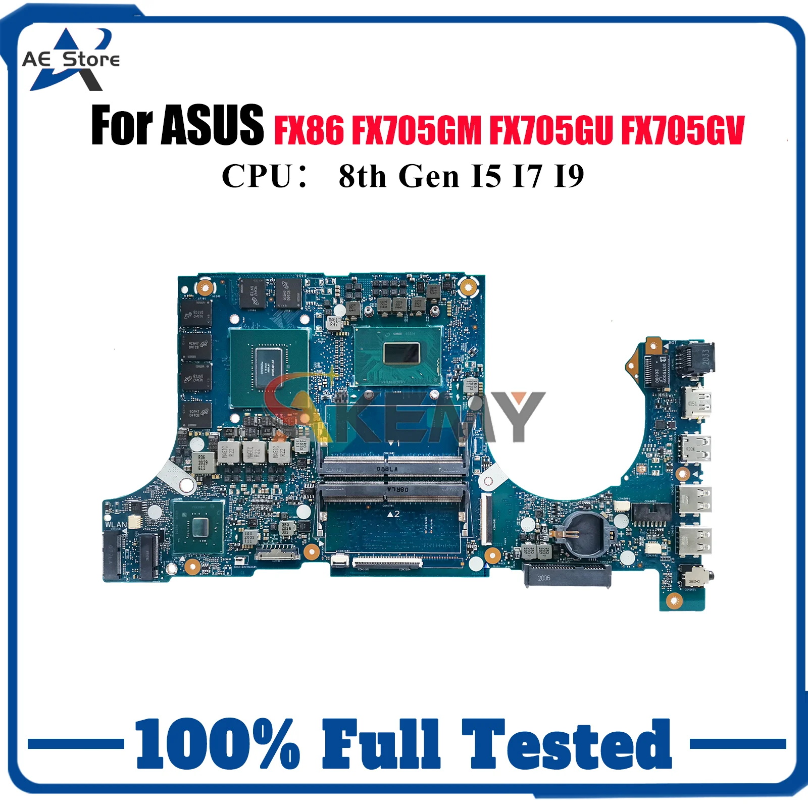 

FX505GM Материнская плата для ноутбука ASUS TUF Gaming FX705GU FX86FE FX86FD FX705GV FX505 FX705GM Материнская плата для ноутбука с процессором I5 I7 I9