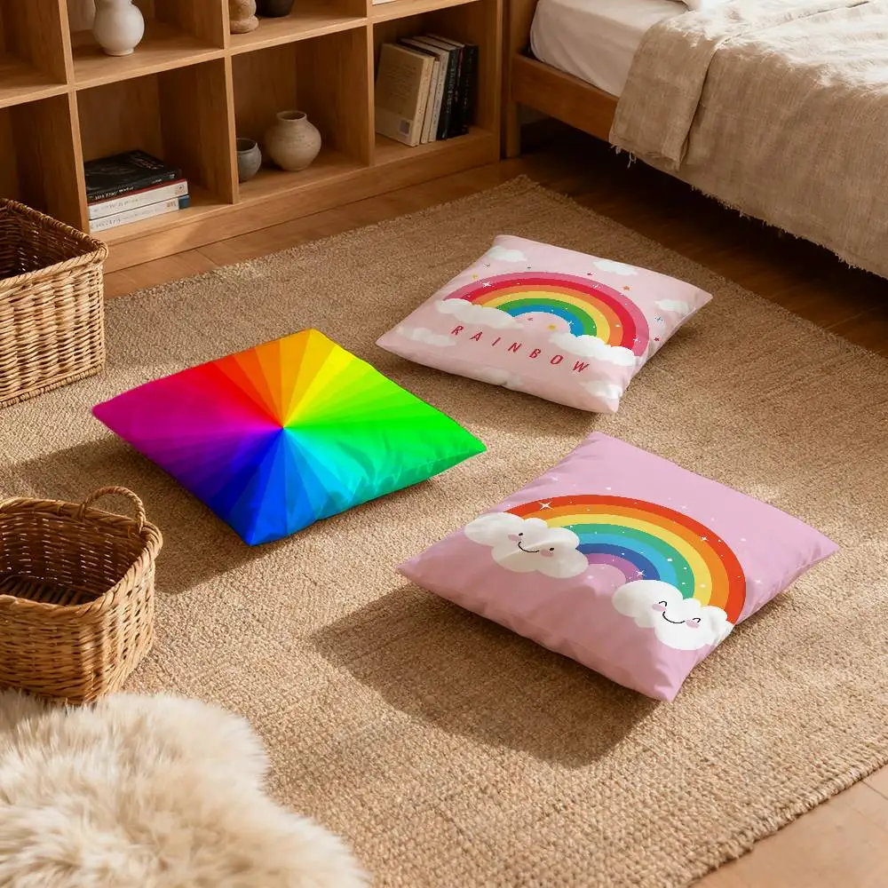 

Rainbow Pillow Case Multi sized car cushions, luxurious home sofas, decorative pillowcases