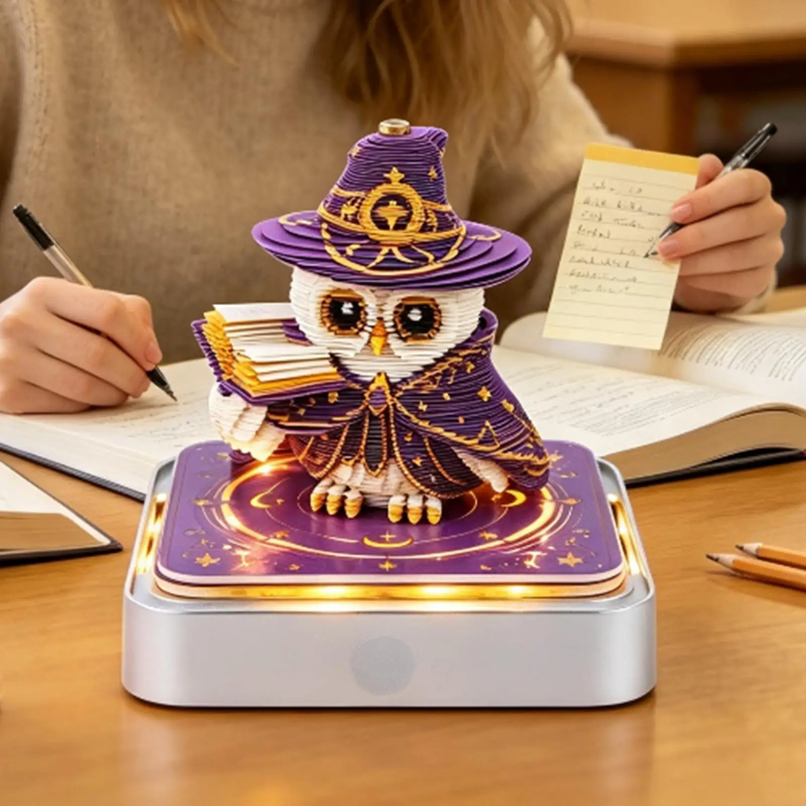 Tear Away Calendar 2027 Summoner Owls Decorative Paper Carving Planner Paper Notepad Desk Weekly Calendar For Home Office School