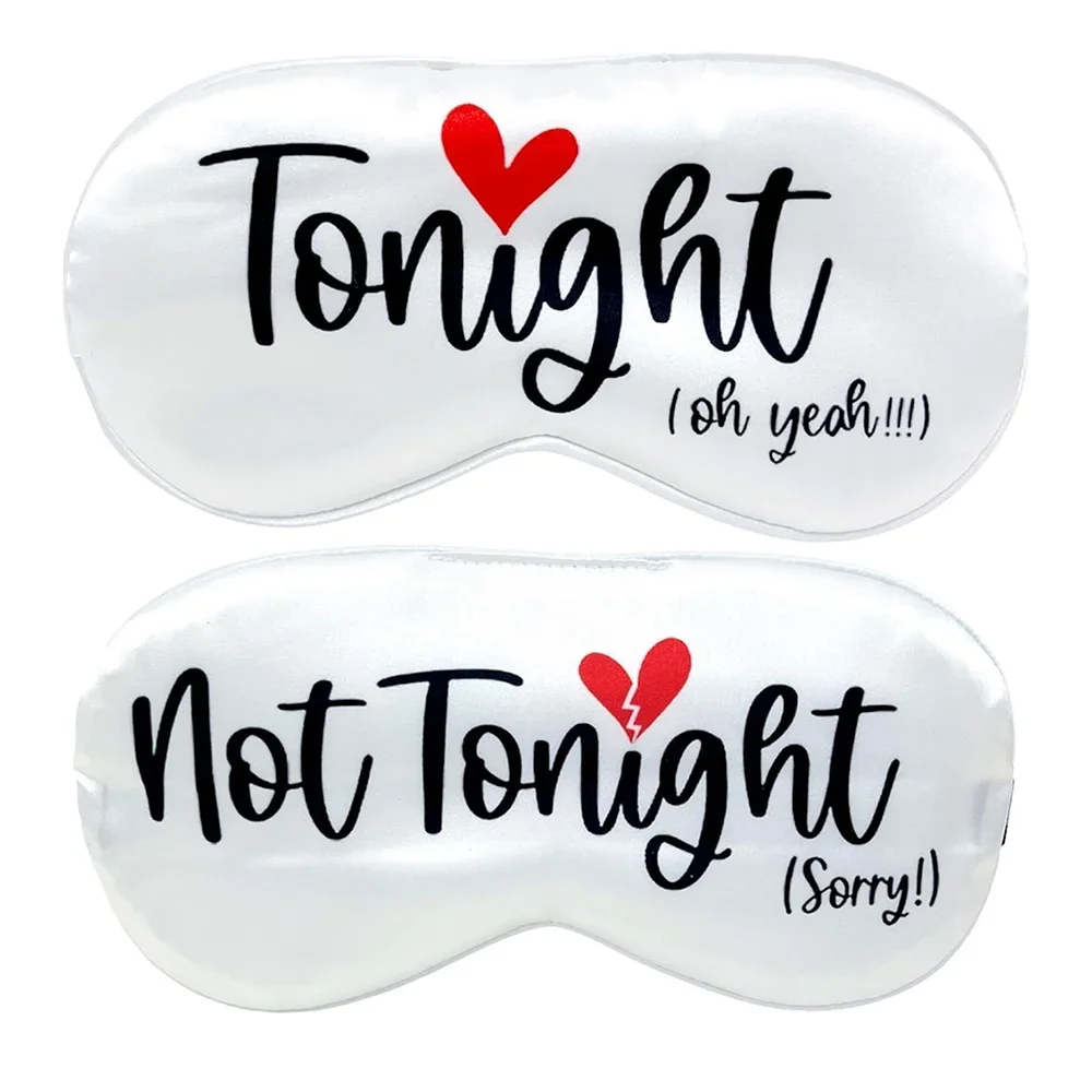 Hen Party Must-Have – Funny Reversible Sleeping Mask with Tonight/Not Tonight Print for New Couple Bachelor Hen Party Decoration