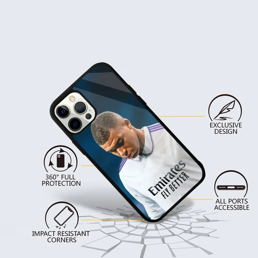 M-Mbappe-9 football Phone Case For iPhone 16,15,14,13,12,11,Plus,Pro,Max Mini Magsafe Magnetic Wireless Charging