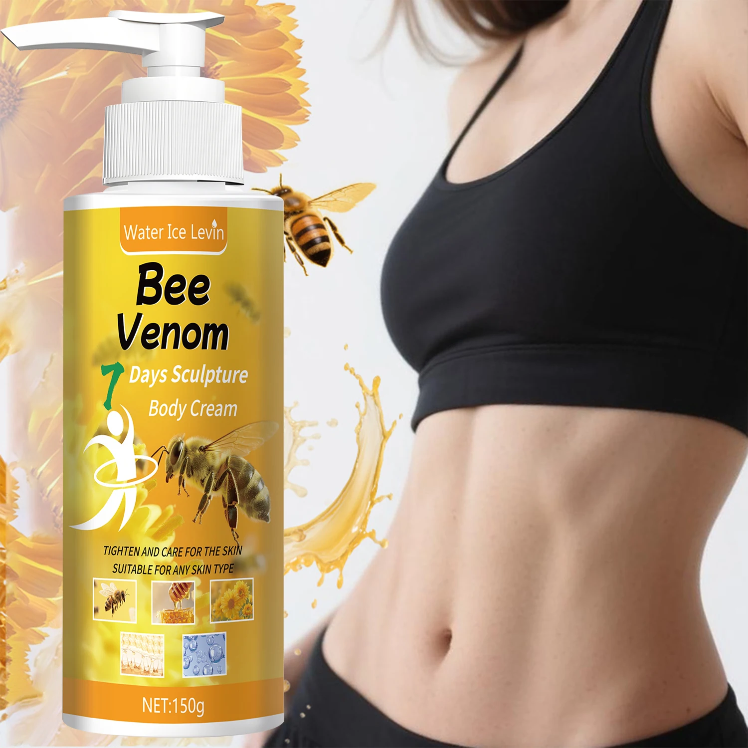 Bee Venom Body Sculpting Cream | Tightening & Moisturizing for All Skin Types | Winter Skin Glow