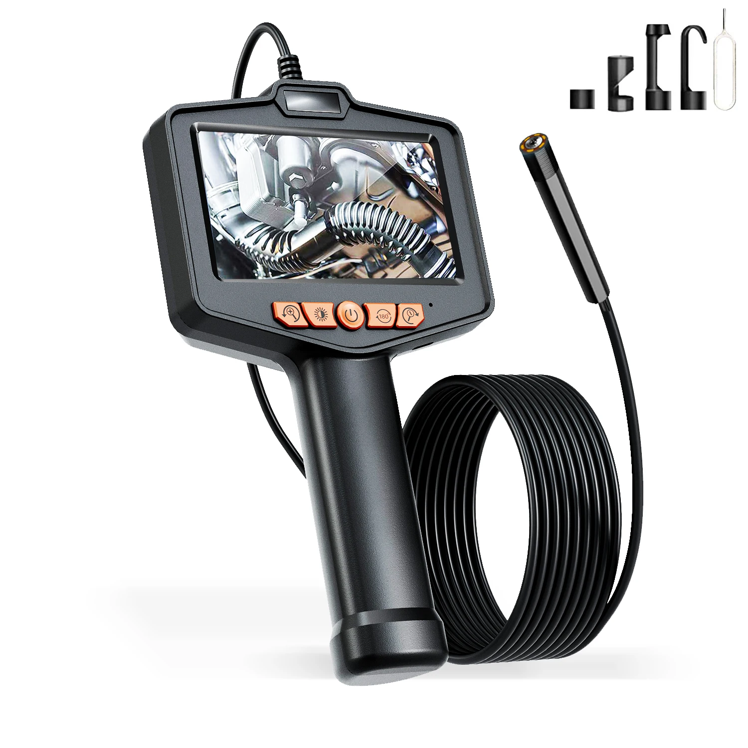 

4.3 Inch IPS Screen Industrial Endoscope Camera HD1080P Single/Dual Lens Pipe Inspection Borescope for Checking Car Sewer