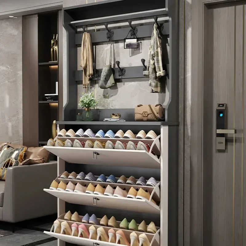 

-Multifunction Shoe Organizer Crossbody Bag Vertical Space Saving Nordic Decorative Hallway Shoe Rack Show Modern Furniture