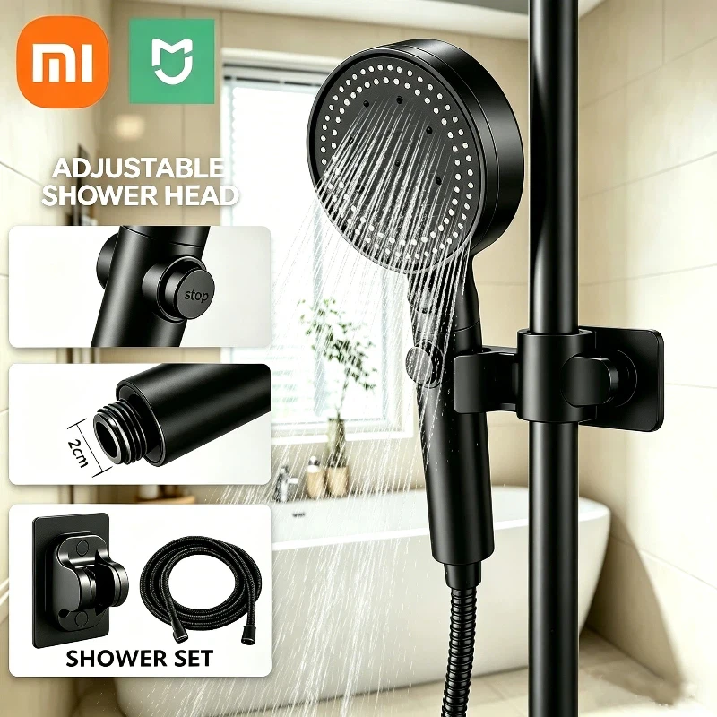 

Душевая лейка Xiaomi с 5 режимами, экономия воды, высокое давление, ручная, подвесная, регулируемая, набор аксессуаров для ванной 2026