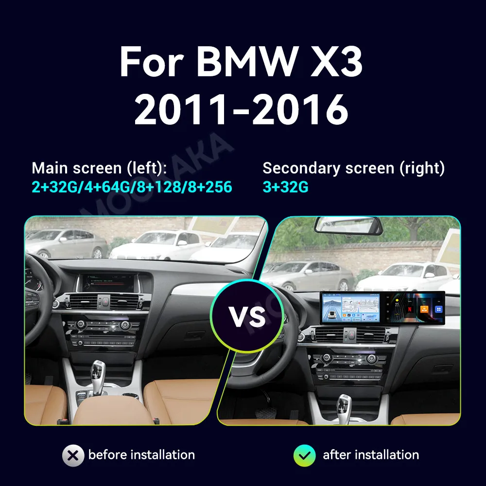 كوالكوم شاشة راديو السيارة لسيارات BMW X3 F25 X4 F26 2011-2015 CIC NBT رئيس وحدة Carplay بلوتوث الوسائط المتعددة فيديو اكسسوارات السيارات