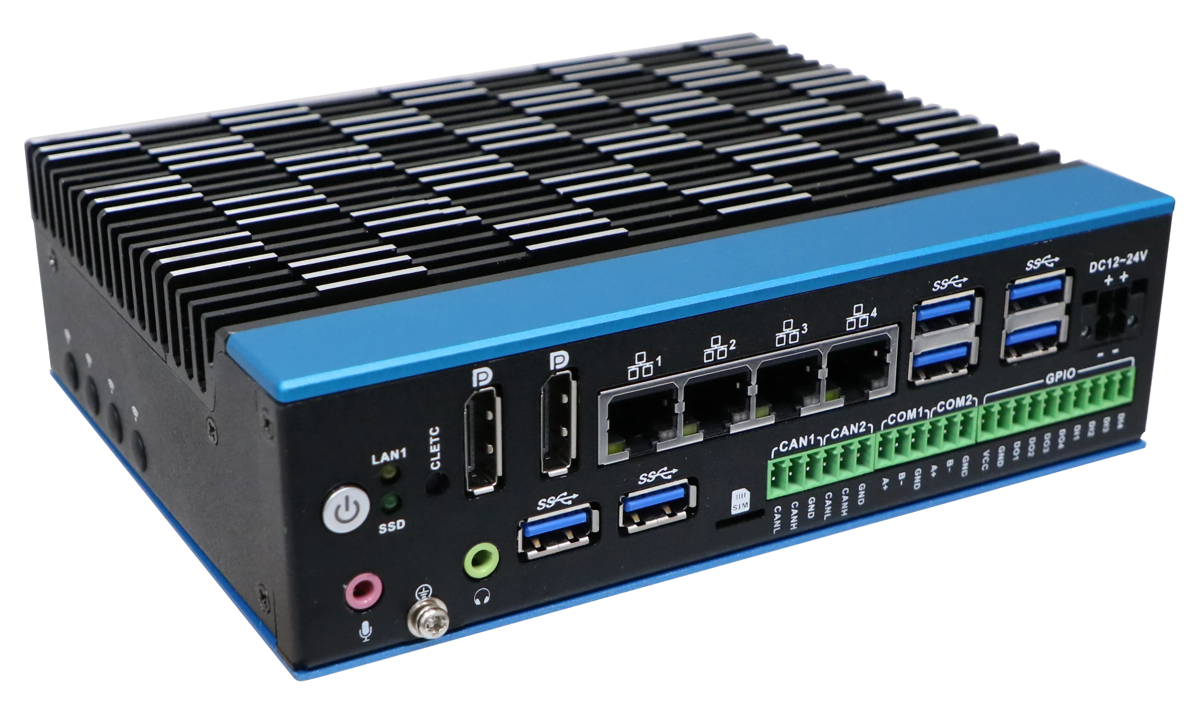 Partaker Mini PC Intel Core I5 1235U I7 1255U DDR5 RAM 4 x LAN TPM2.0 2 x DP 12~24V DC RS485 GPIO AGV AMR Industrial Compter IPC
