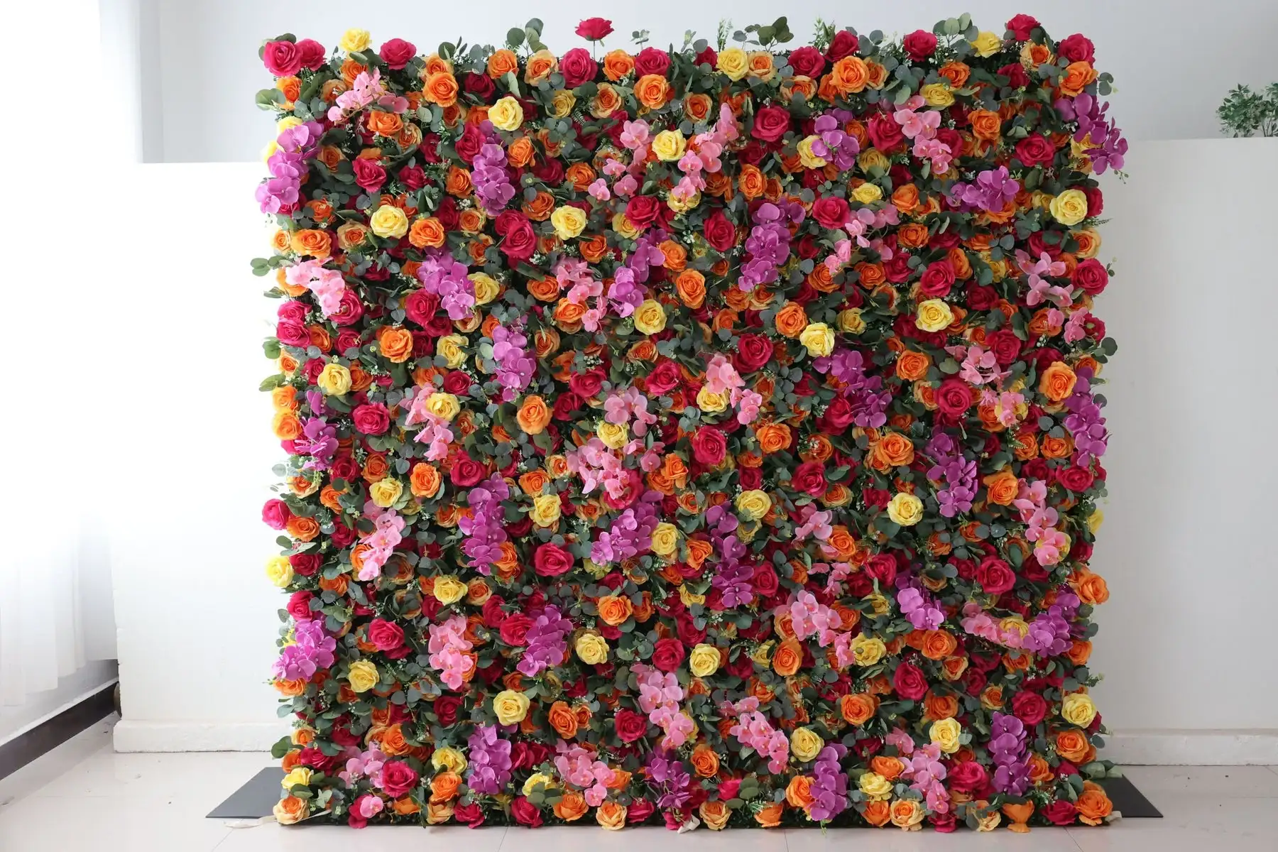 Uflower Wedding Red Rose 5D  Artificial Flower Wall Flower Row Arch Backdrop Fabric Floral Event Party Prop Floral Arrangement