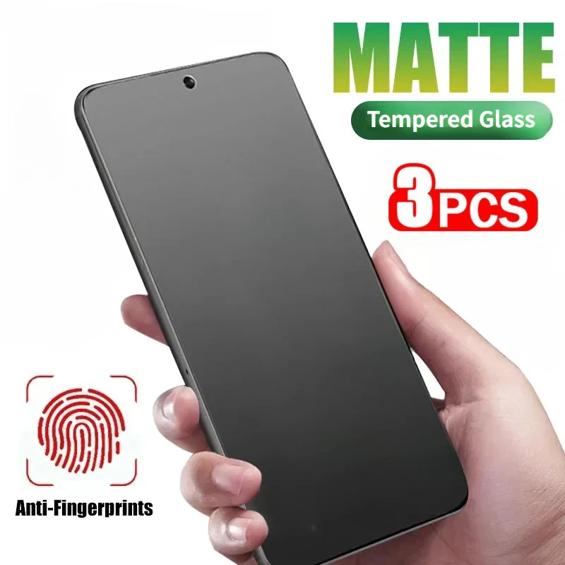 3PCS Matte Tempered Glass for Redmi 13C 12C 10A 9A 8A Screen Protector For Redmi Note 13 12 11 10 9 Pro 11S 8T Anti-Fingerprint