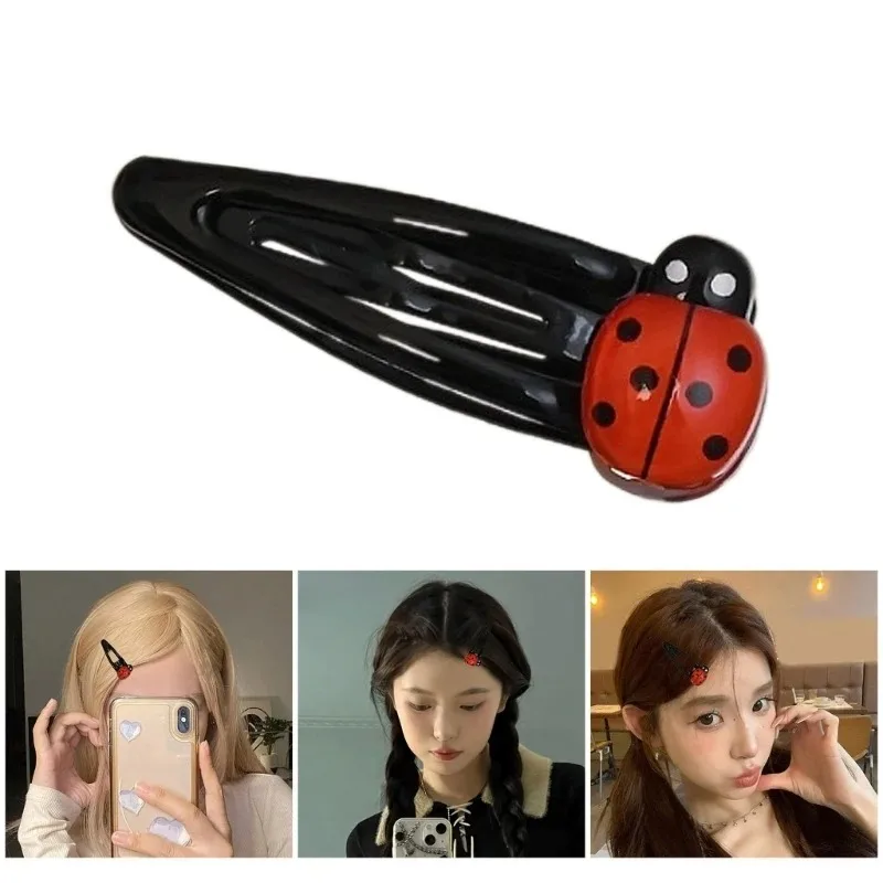 

Заколка для волос в виде божьей коровки, милые заколки для девочек и женщин, декоративные аксессуары для волос для Хэллоуина и косплея