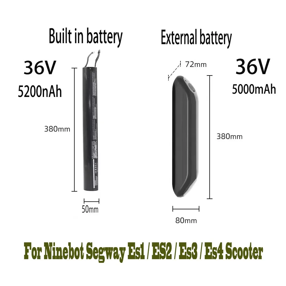 36V 5200mAh 5000mAh 18650 lithium battery pack, suitable for Ninebot Segway Es1/ES2/Es3/Es4 E22E25 scooters