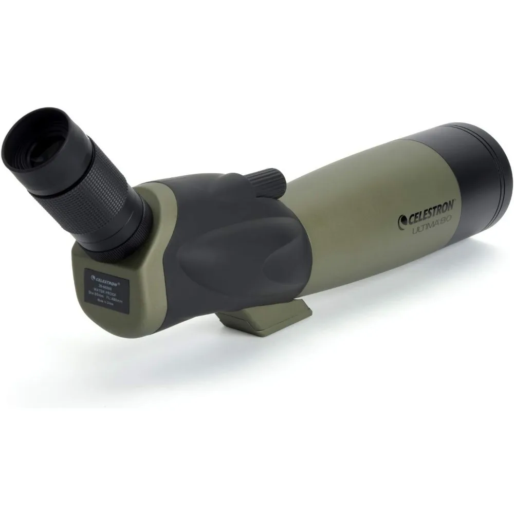 

Ultima 80 Angled Spotting Scope – 20-60x Zoom Eyepiece – Multi-Coated Optics for Bird Watching, Wildlife, Scenery and Hunting
