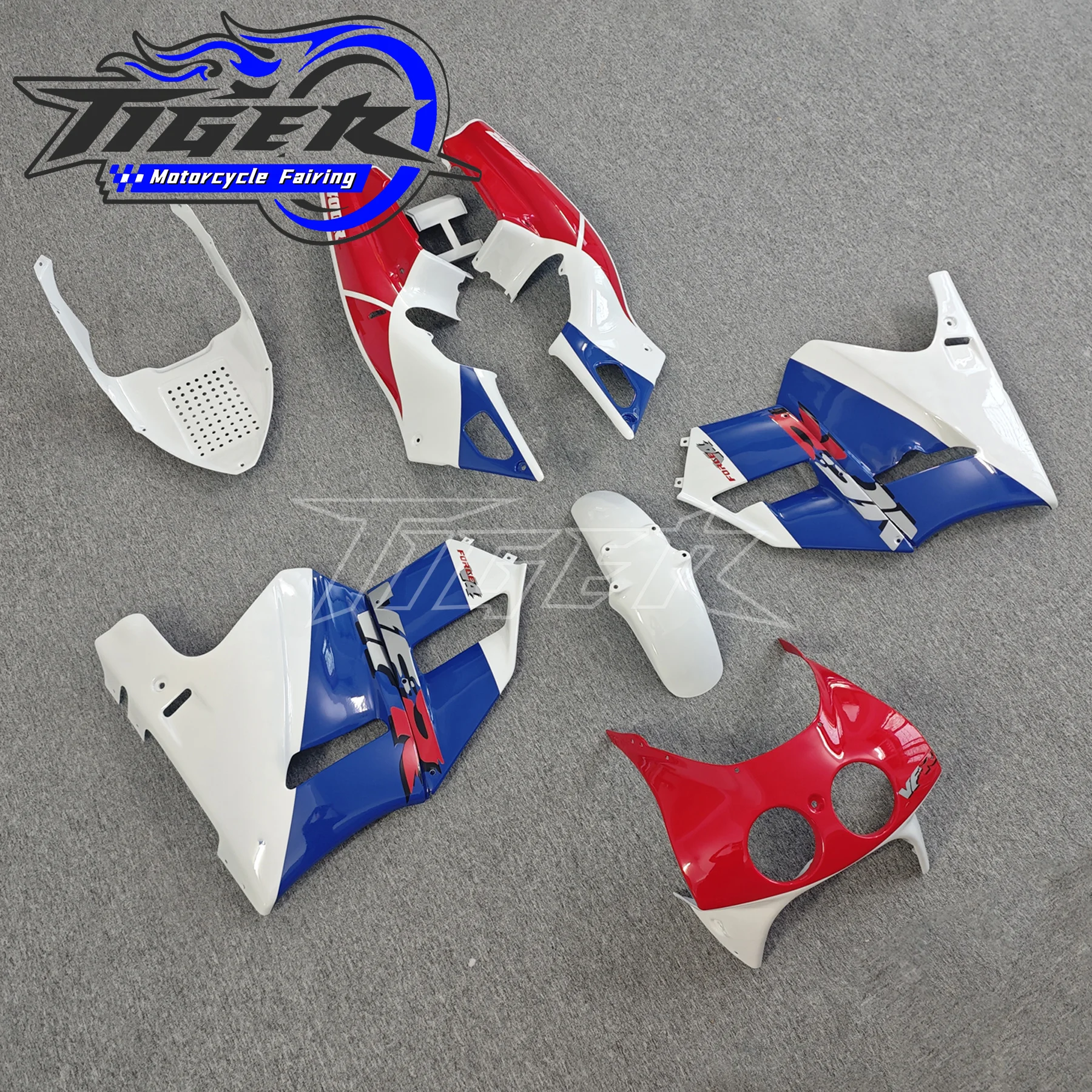 

Custom Motorcycle Fairings Full Set For HONDA VFR400R 1989 1990 1991 1992 1993 Color Options Red Silver VFR 400R Bodywork
