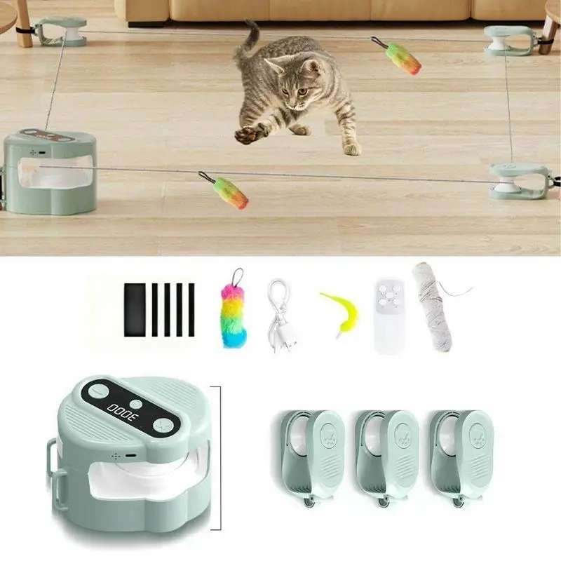 Smart Remote Control Cat Toy Interactive Sounding Bird Teaser Automatic Chasing Toy For Indoor Cats Dogs