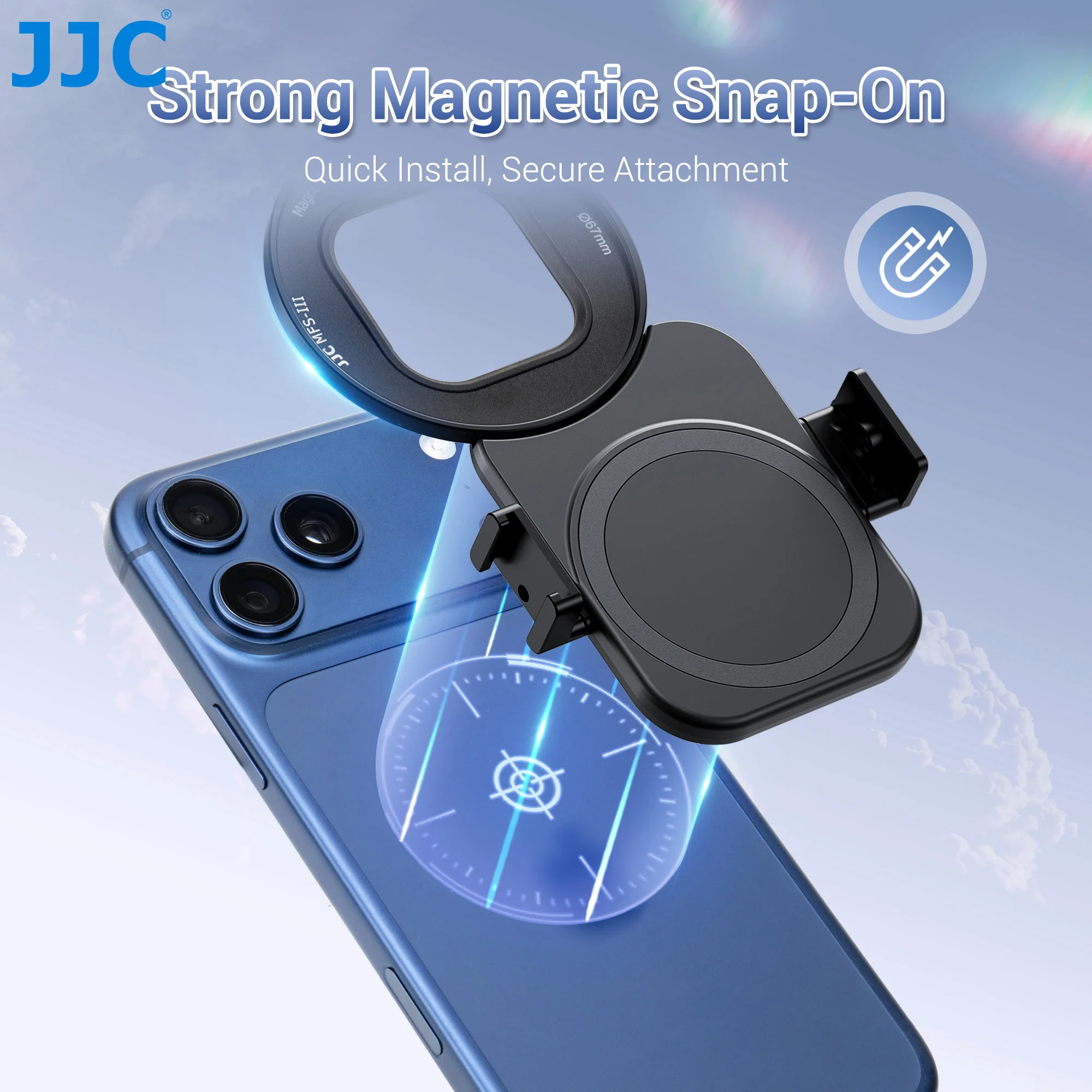 JJC Magnetic Phone Lens Filter Mount Filter Adapter 67mm for