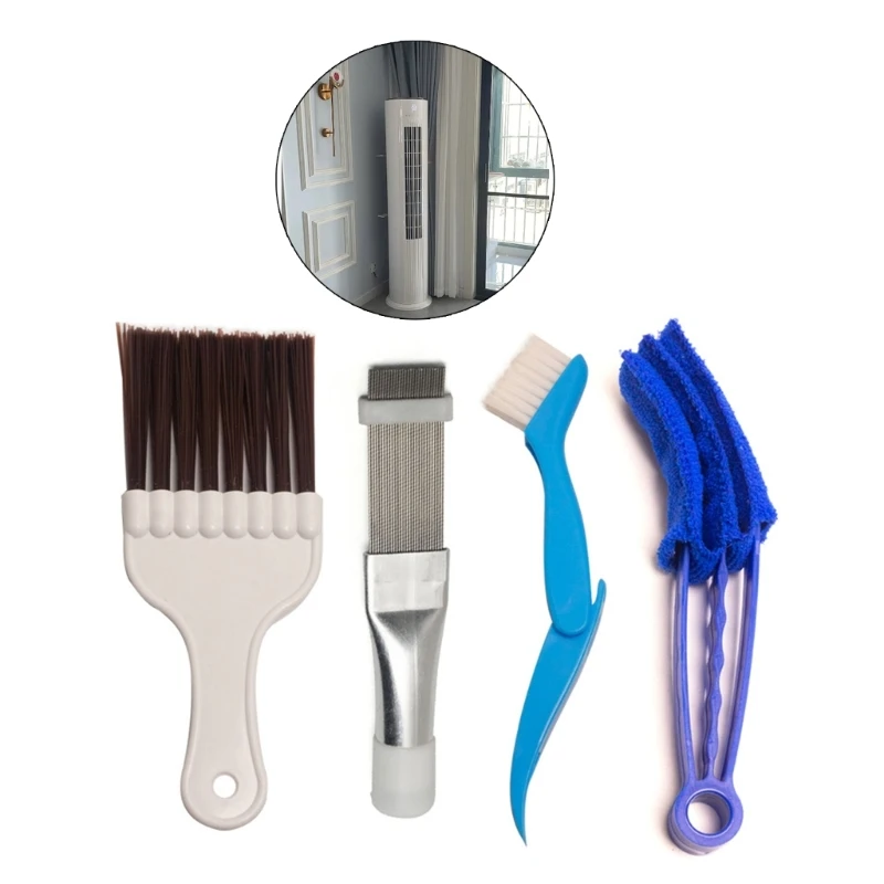 

4 Pieces Air Conditioner Fin Cleaner Set Comb Universal Radiator Condenser Cleaning Brush Fin Comb Repair Tools Kits Easy to Use